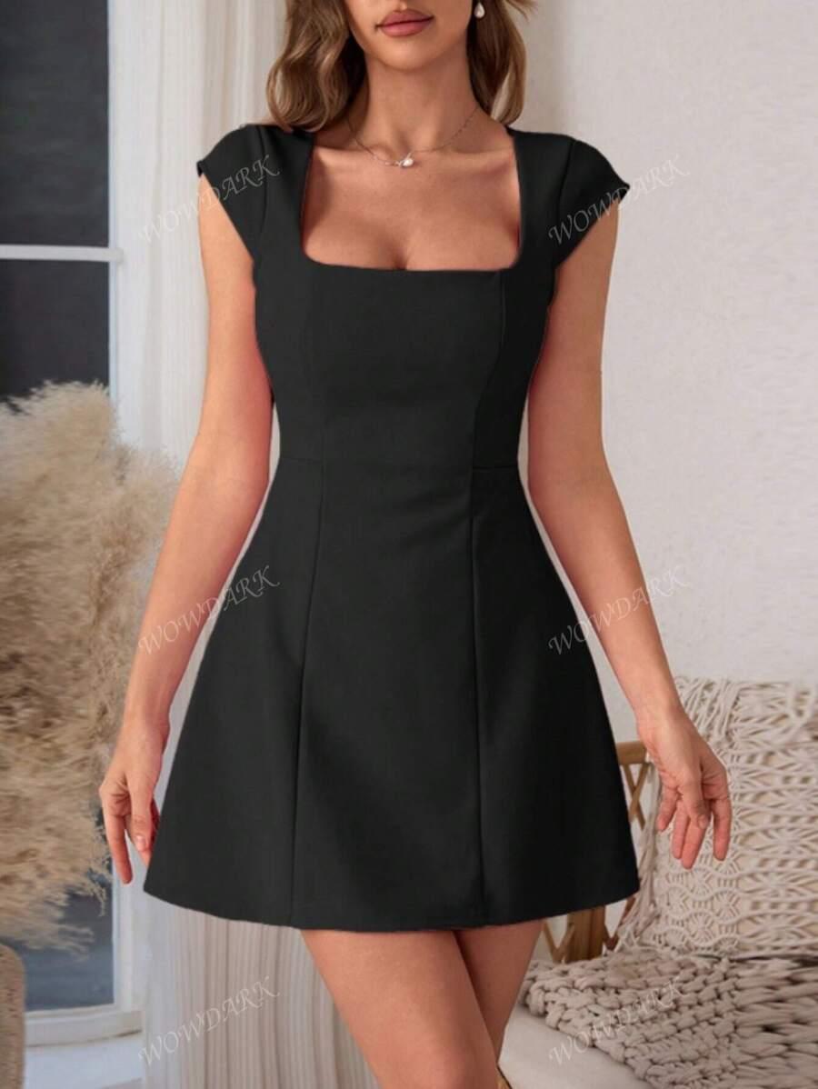 SHEIN CZARNA MINI SUKIENKA S06__XS