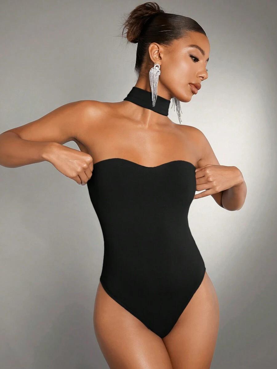SHEIN CZARNE BODY ODKRYTE RAMIONA S06__XS