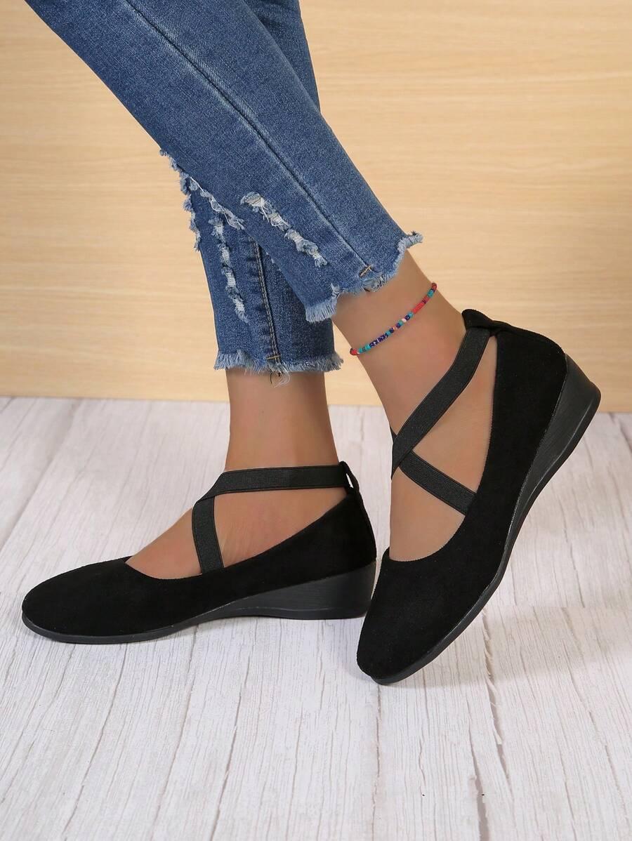 SHEIN CZARNE CZÓŁENKA KOTURNY S06__38