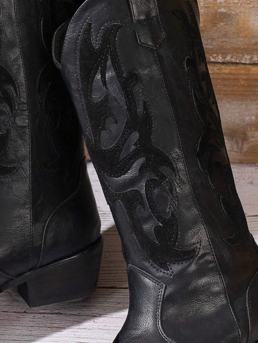 SHEIN CZARNE KOZAKI KOWBOJKI W01__41,5