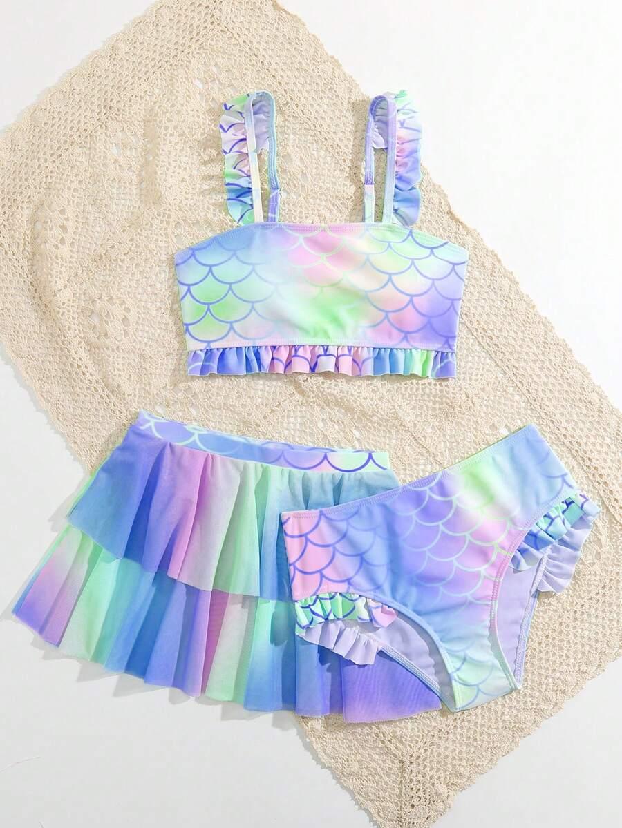 SHEIN DWUCZĘŚCIOWY STRÓJ KĄPIELOWY SPÓDNICA KOMPLET S09__146/152