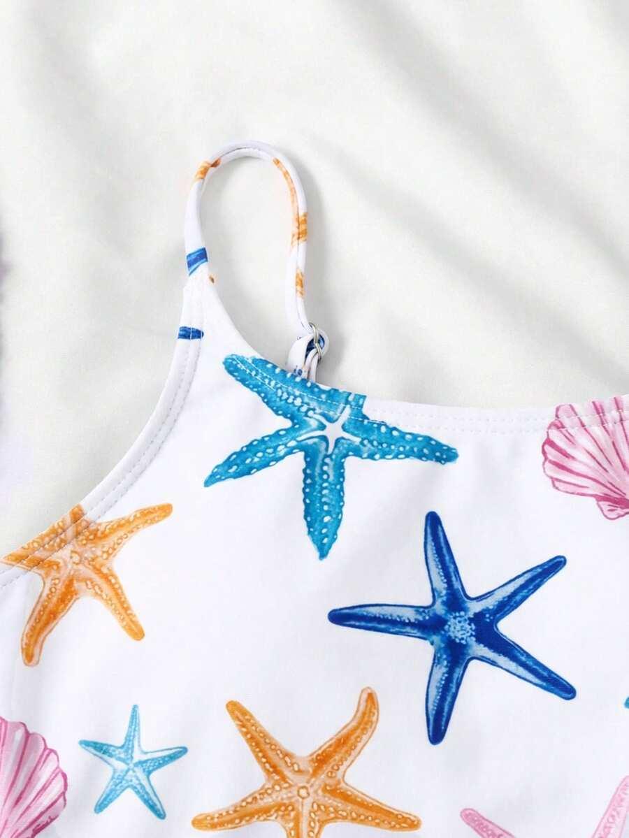 SHEIN JEDNOCZĘŚCIOWY STRÓJ KĄPIELOWY PAREO KOMPLET S09__140-146