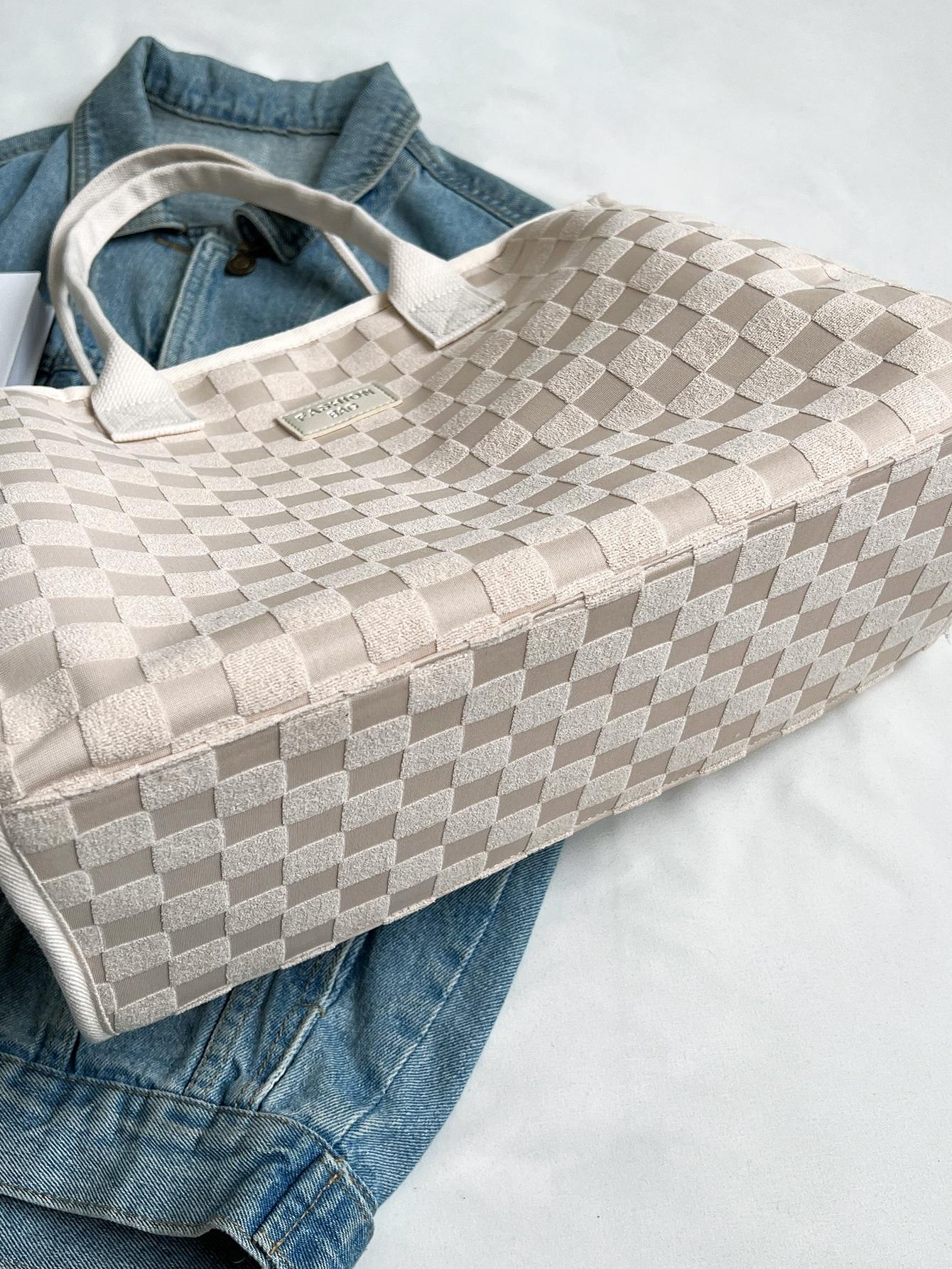 SHEIN BEŻOWA TOREBKA TEKSTURA S07__30X18X39
