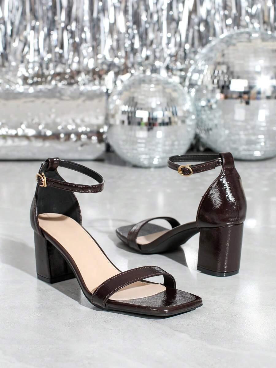 SHEIN BRĄZOWE SANDAŁY OBCAS S06__41