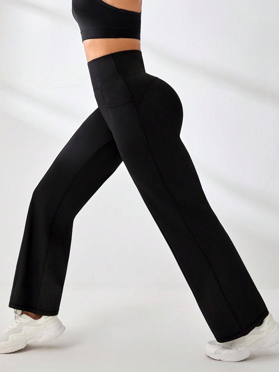 SHEIN CZARNE LEGGINSY SPORTOWE WYSOKI STAN S06__S