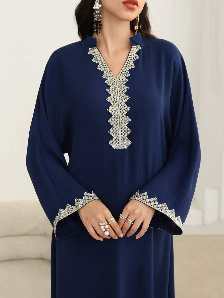 AL NAJMA GRANATOWA SUKIENKA MAXI S06__XL