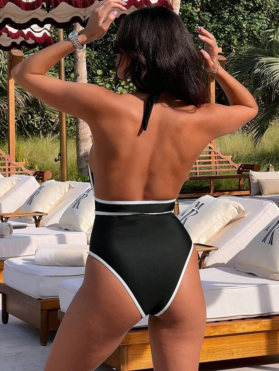 SHEIN JEDNOCZĘŚCIOWY STRÓJ KĄPIELOWY S09__XS