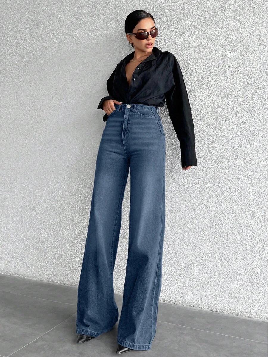SHEIN NIEBIESKIE SPODNIE JEANS S06__M