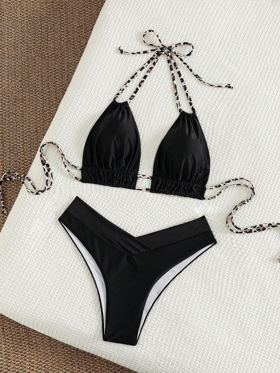 SWIM BASICS DWUCZĘŚCIOWY STRÓJ KĄPIELOWY ANIMAL PRINT S06__M