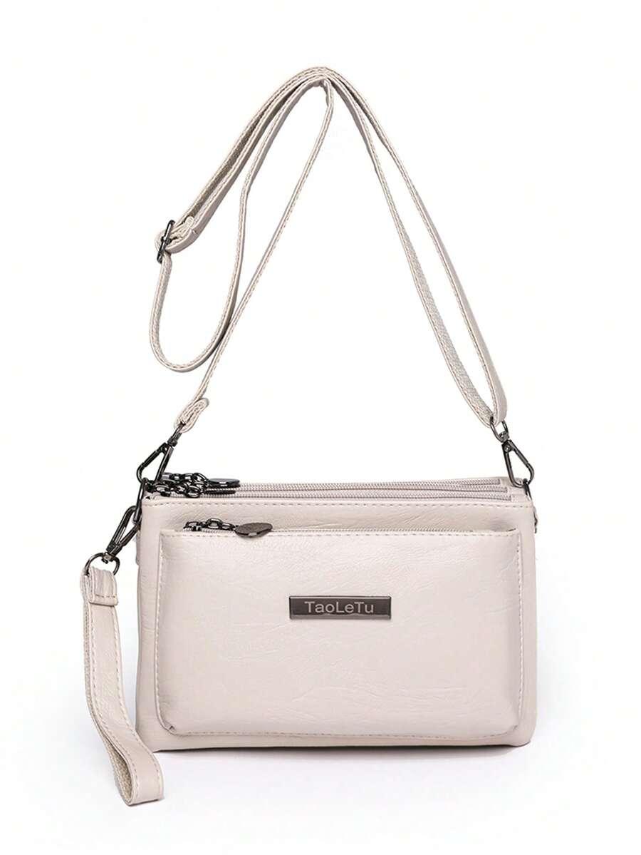 SHEIN KREMOWA TOREBKA ZIP S07__10X15X24CM