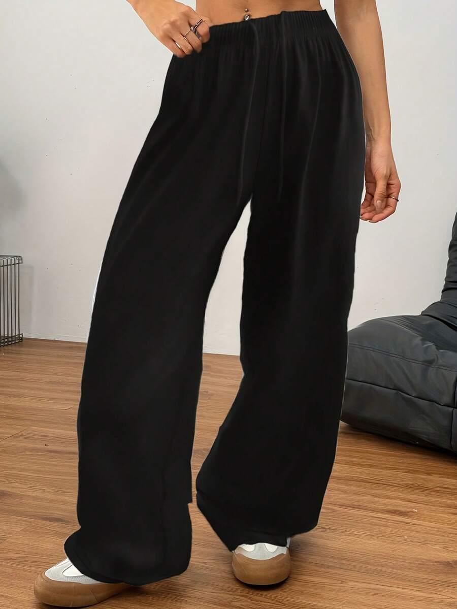 SHEIN CZARNE SPODNIE WIĄZANIE S09__XL