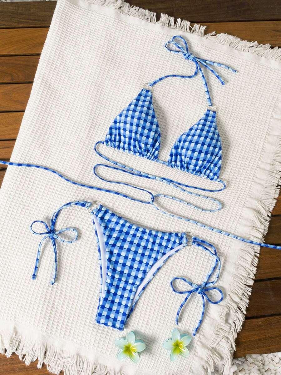 SWIM SXY DWUCZĘŚCIOWY STRÓJ KĄPIELOWY W KRATKĘ S09__XS