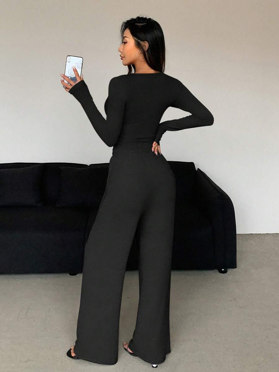 SHEIN SPODNIE BLUZKA KOMPLET S06__M