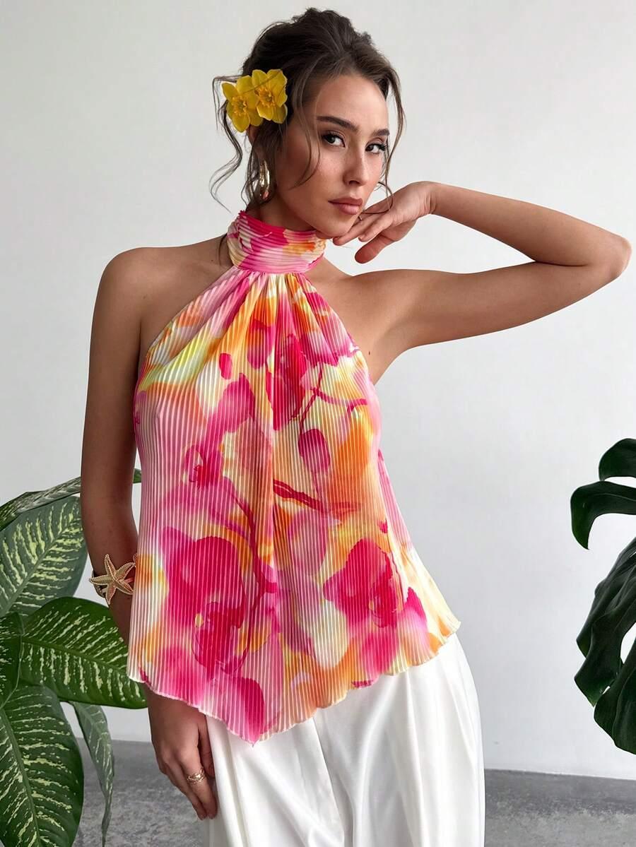 SHEIN TOP WIĄZANIE WZÓR S06__M