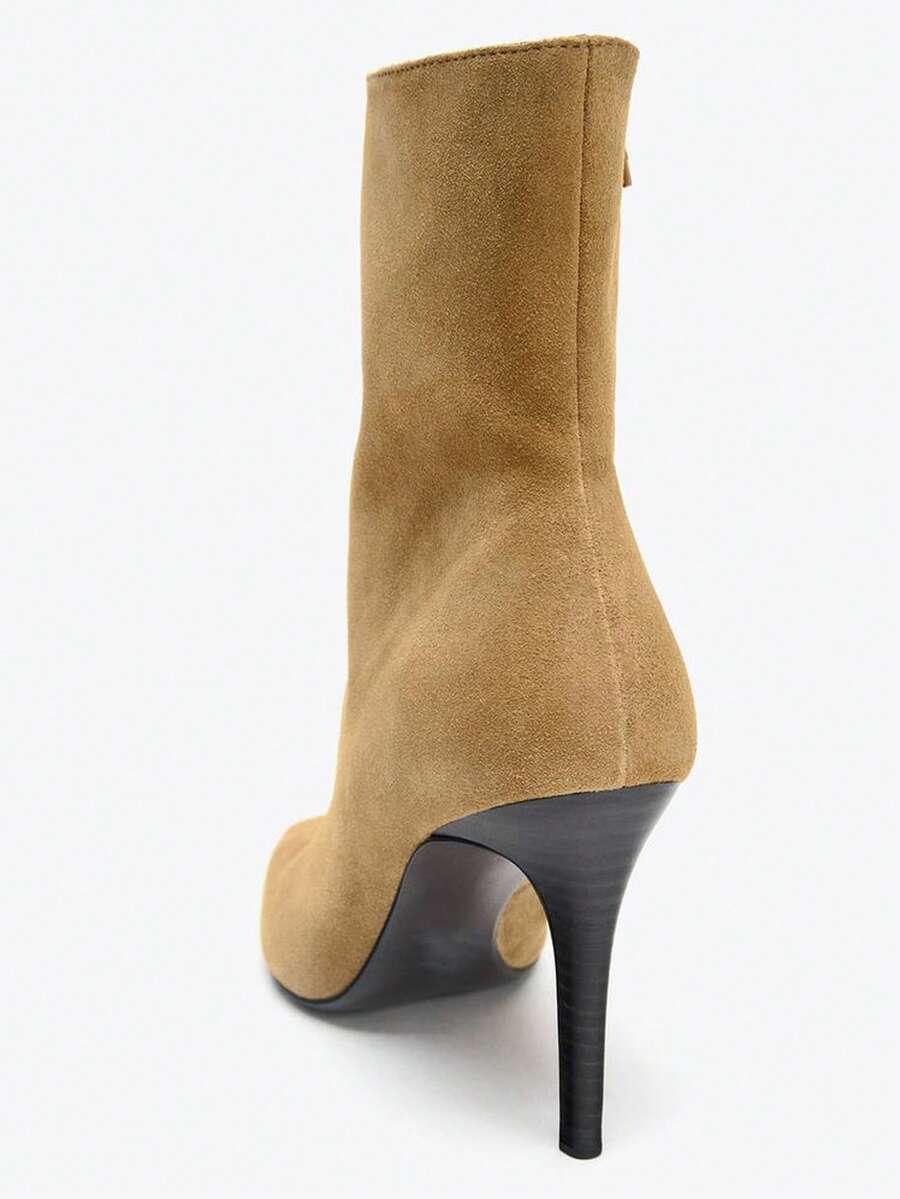 SHEIN BRĄZOWE BOTKI IMITACJA ZAMSZU W01__37,5