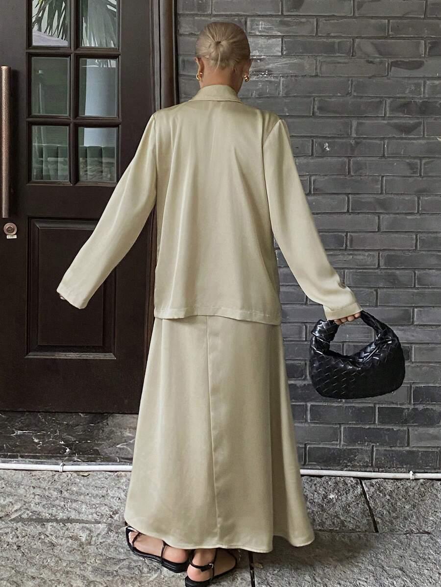 SHEIN KOMPLET SUKIENKA KOSZULA S06__S