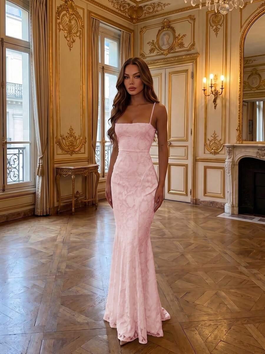 SHEIN RÓŻOWA MAXI SUKIENKA S06__S