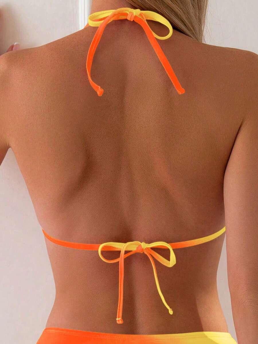 SWIM BASICS DWUCZĘŚCIOWY STRÓJ KĄPIELOWY WZÓR OMBRE S09__L