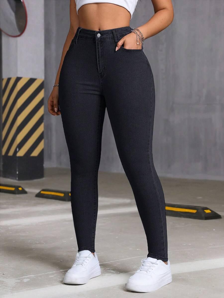 SHEIN CZARNE SPODNIE JEANS S06__M