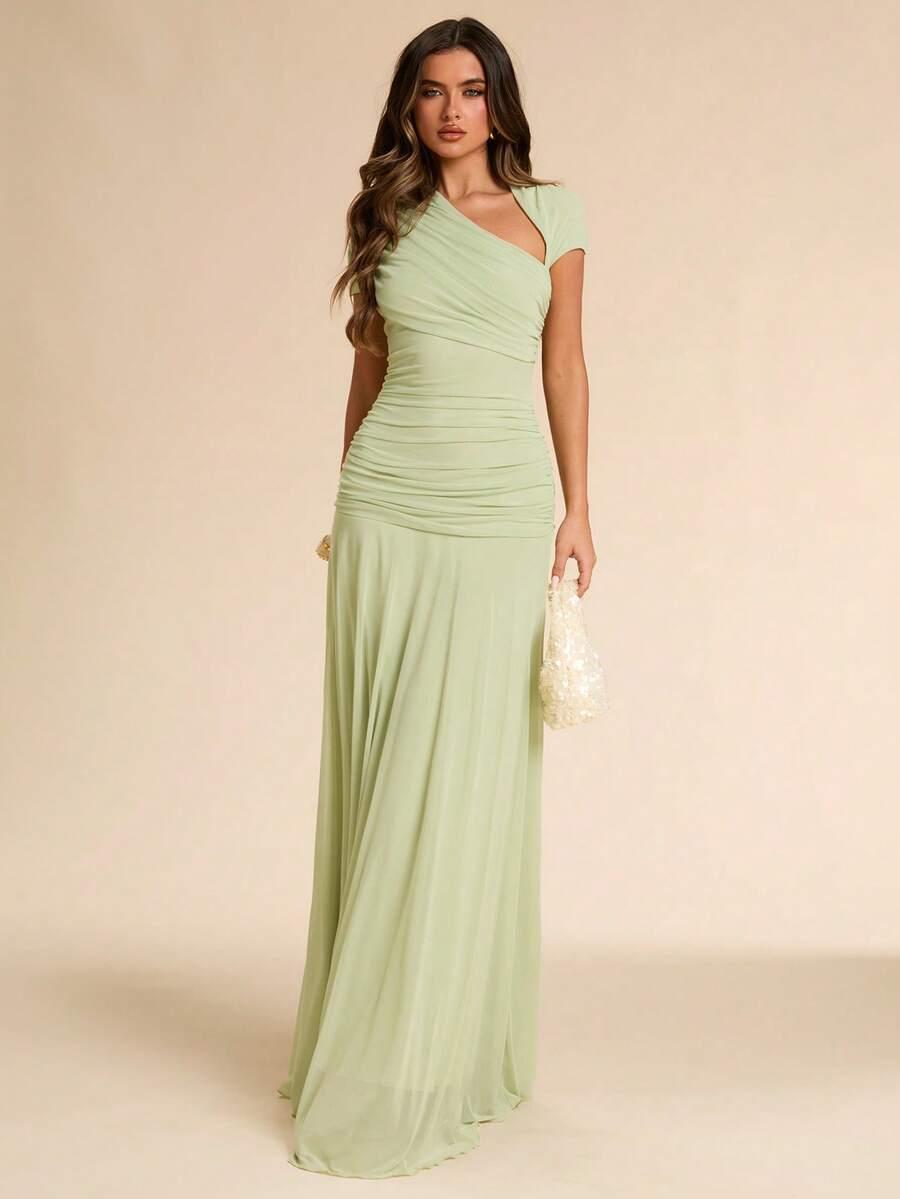 SHEIN ZIELONA MAXI SUKIENKA S06__XS