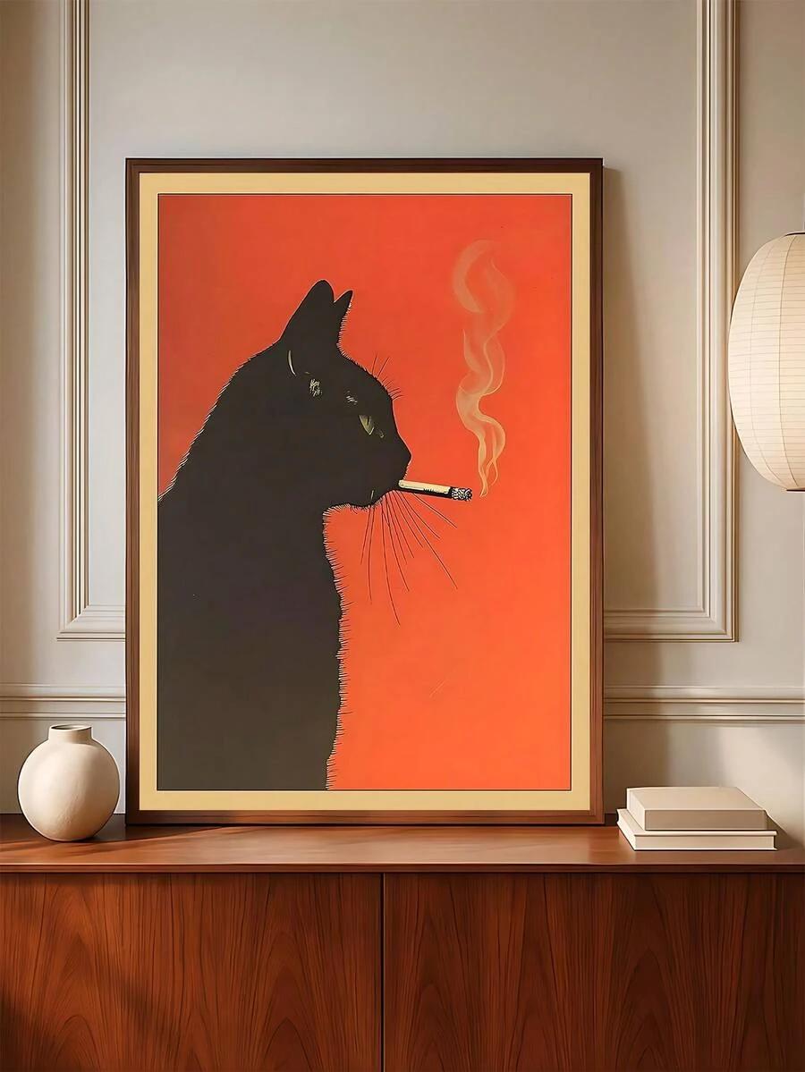 SHEIN PLAKAT NA ŚCIANĘ KOT S07__50X70