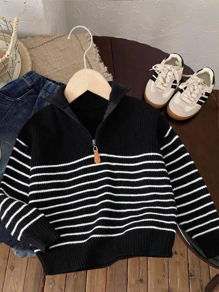 SHEIN CZARNY SWETER PASKI S06__110/116