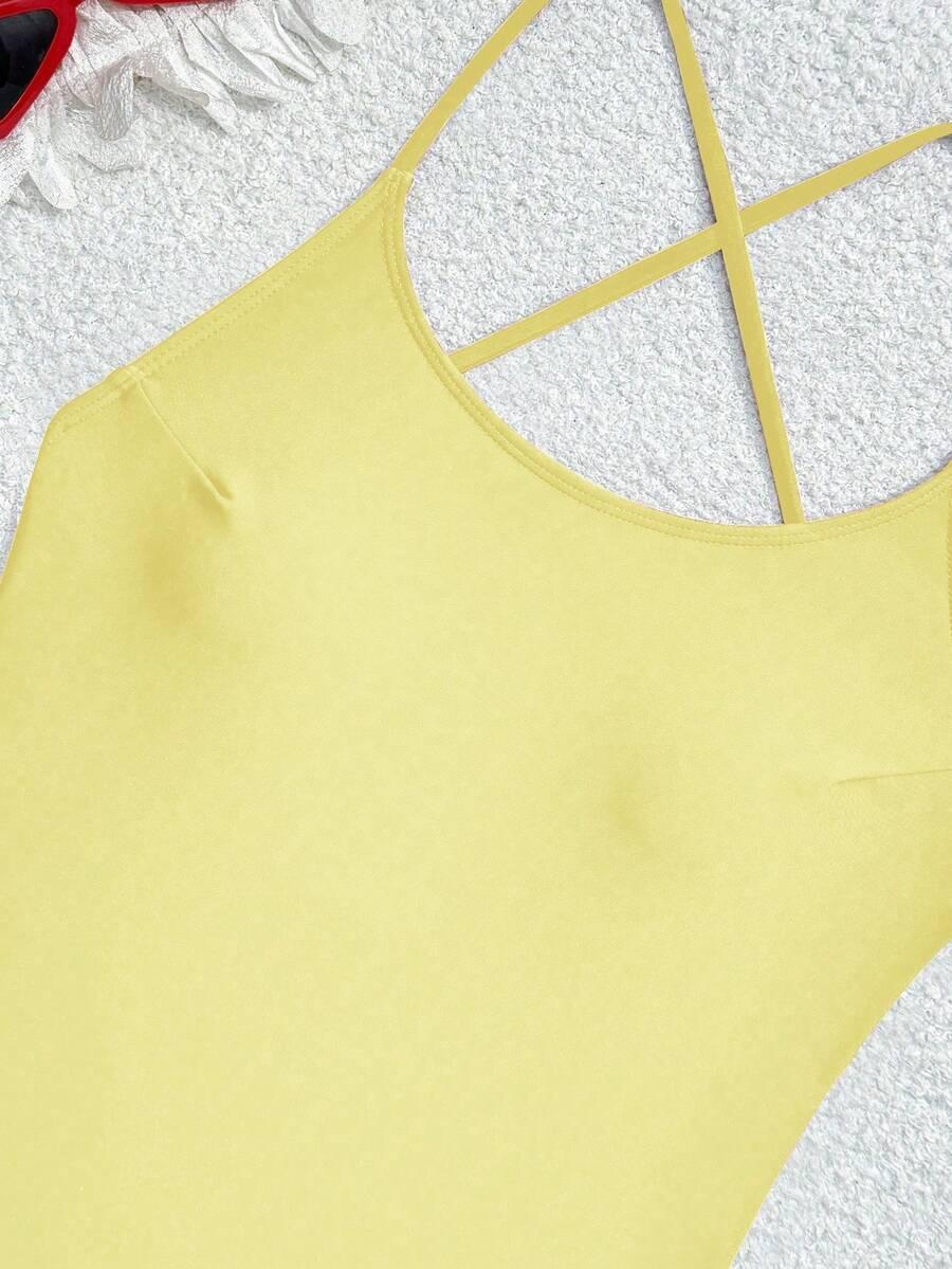 SWIM SPRTY ŻÓŁTY JEDNOCZĘŚCIOWY STRÓJ KĄPIELOWY S09__L