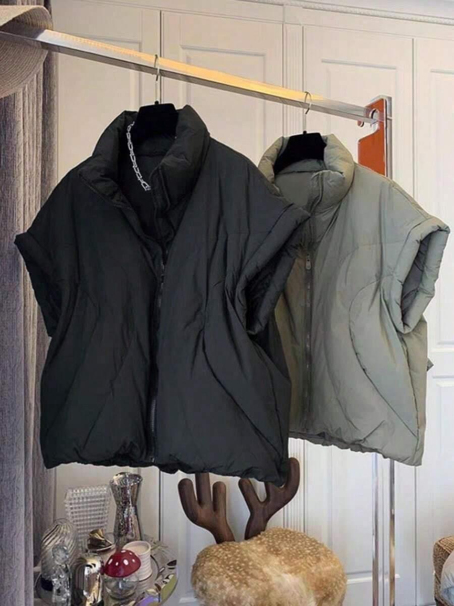 SHEIN CZARNA KAMIZELKA ZAMEK W01__XL