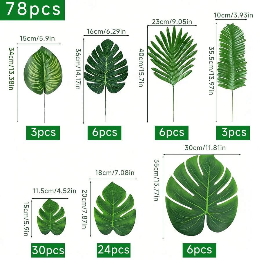 SHEIN SZTUCZNE LIŚCIE 21-PACK S07