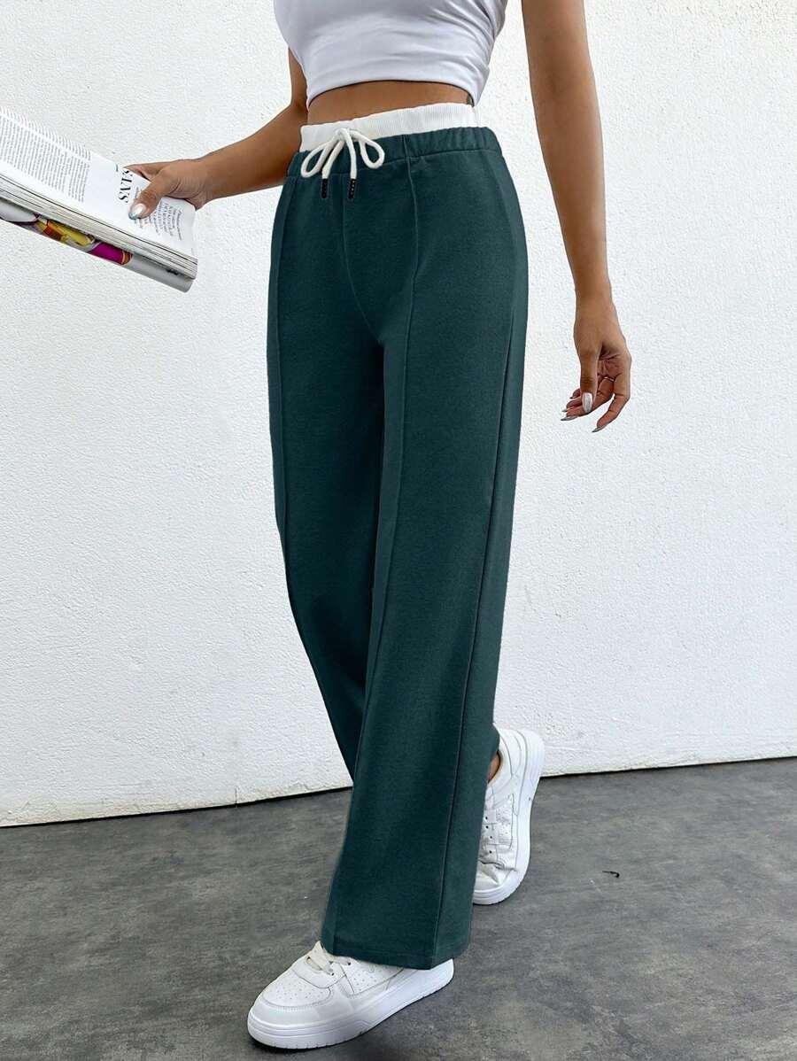 SHEIN ZIELONE SPODNIE DRESOWE S06__M