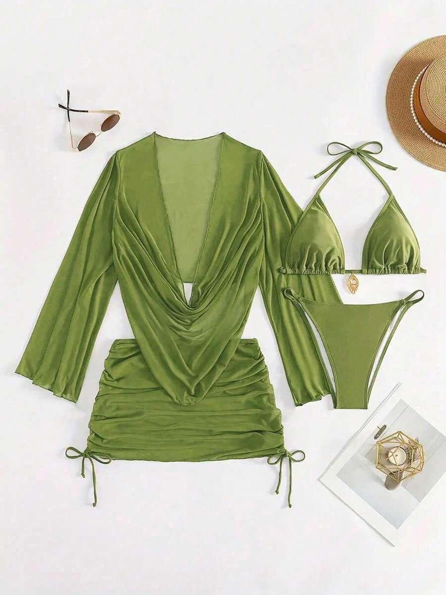SHEIN DWUCZĘŚCIOWY STRÓJ KĄPIELOWY S09__L