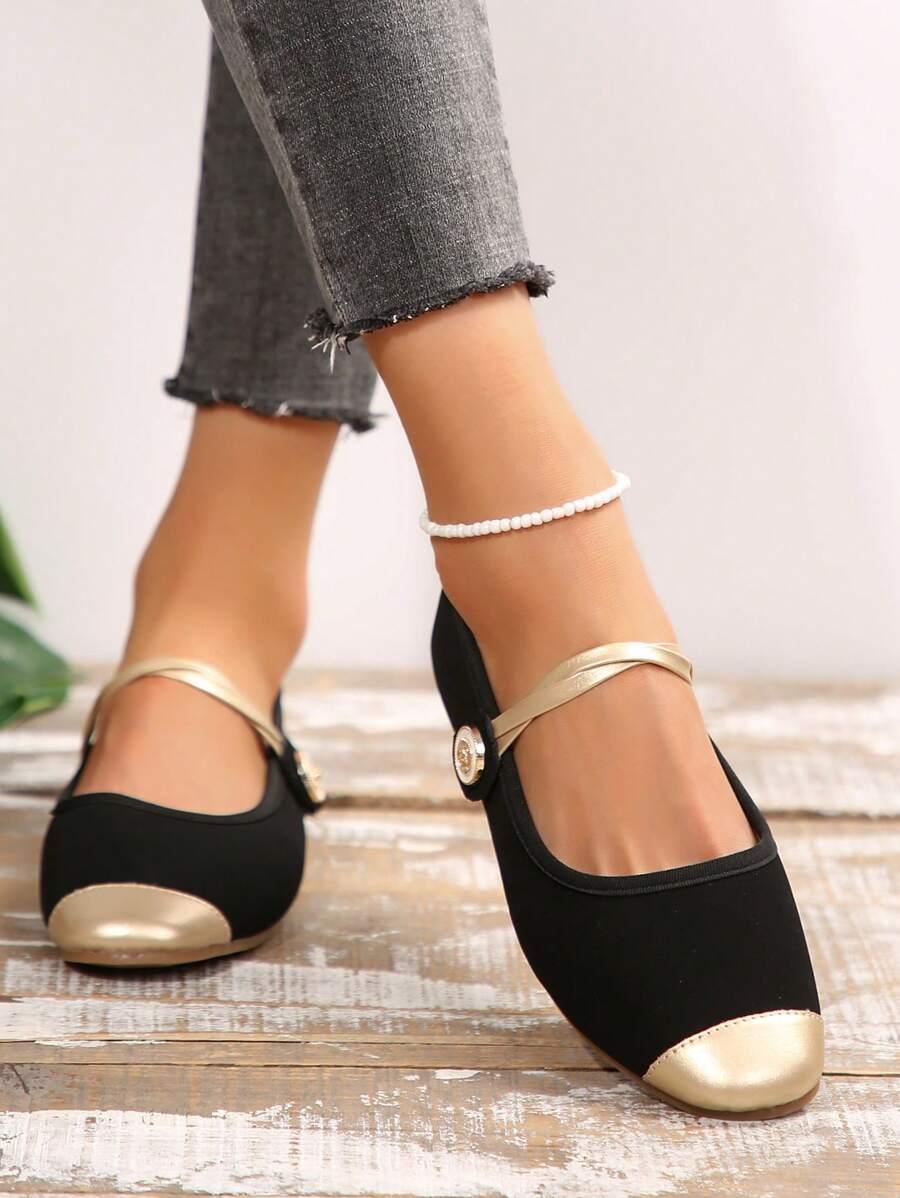 SHEIN CZARNE BALERINY ZDOBIENIE S06__38