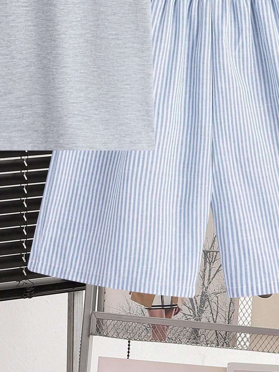 SHEIN PIŻAMA KOMPLET T-SHIRT SPODENKI S06__140-146
