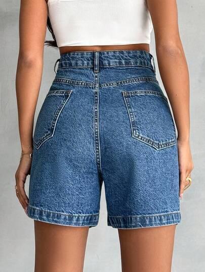 SHEIN SPODENKI JEANS WYSOKI STAN S06__M