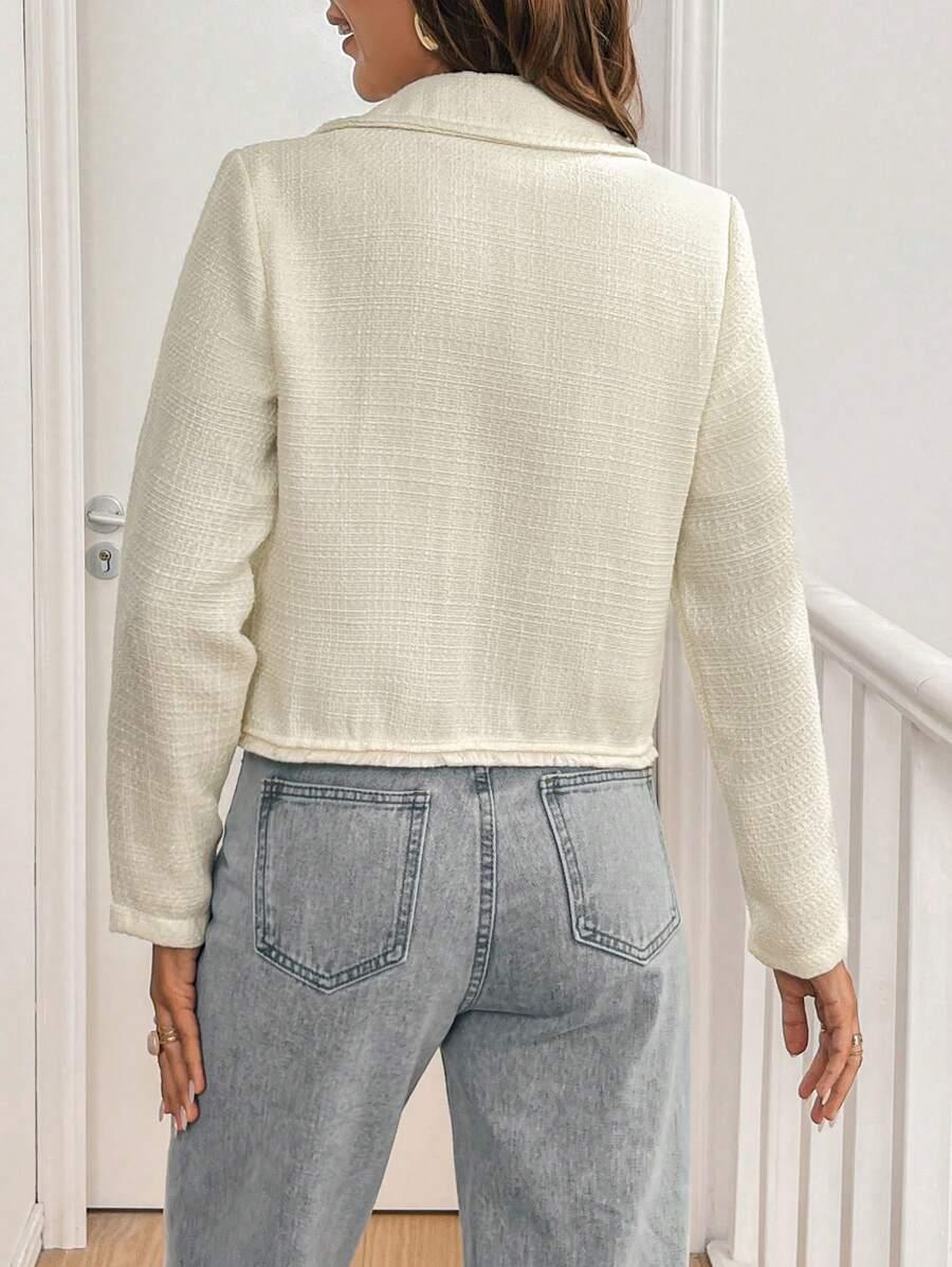 SHEIN BEŻOWA KURTKA GUZIKI S09__XS