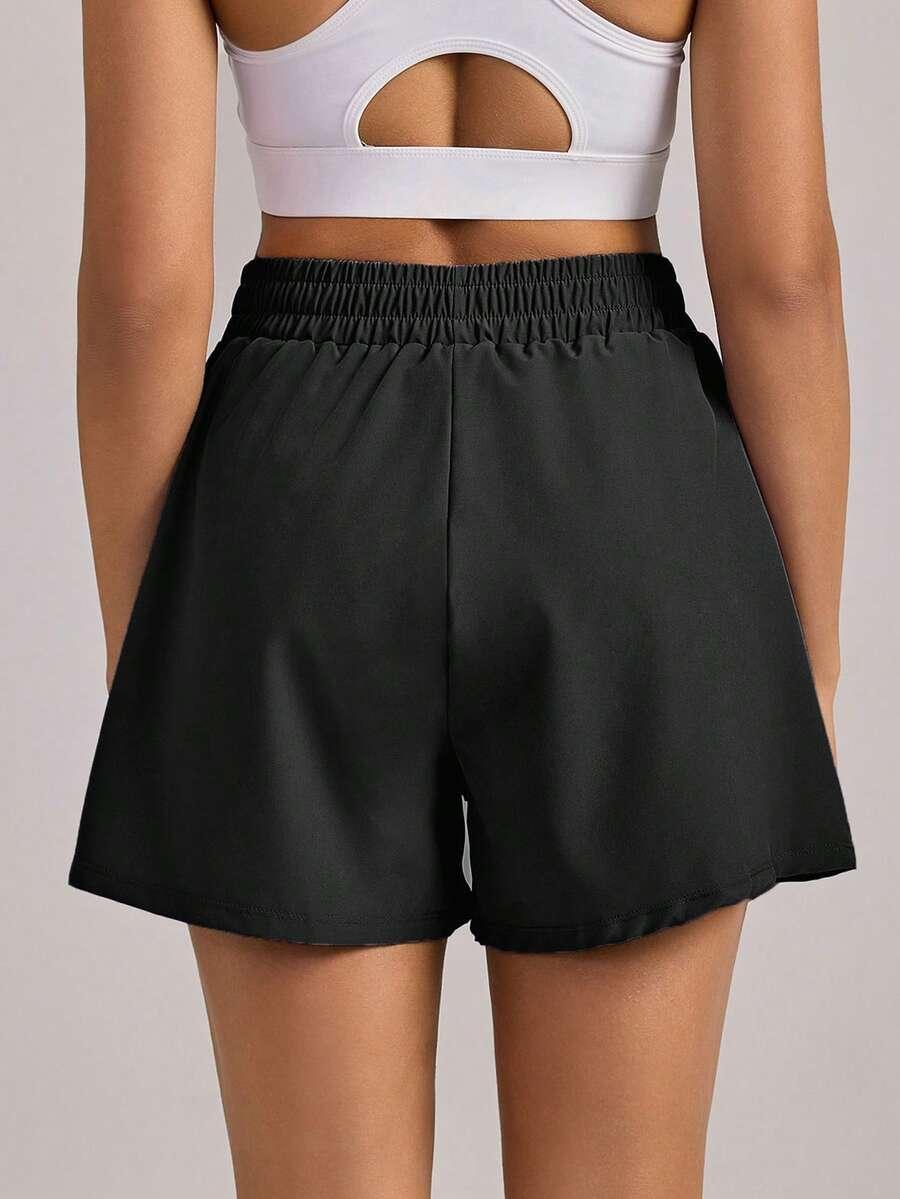 SHEIN CZARNE SPODENKI SPORTOWE S06__M