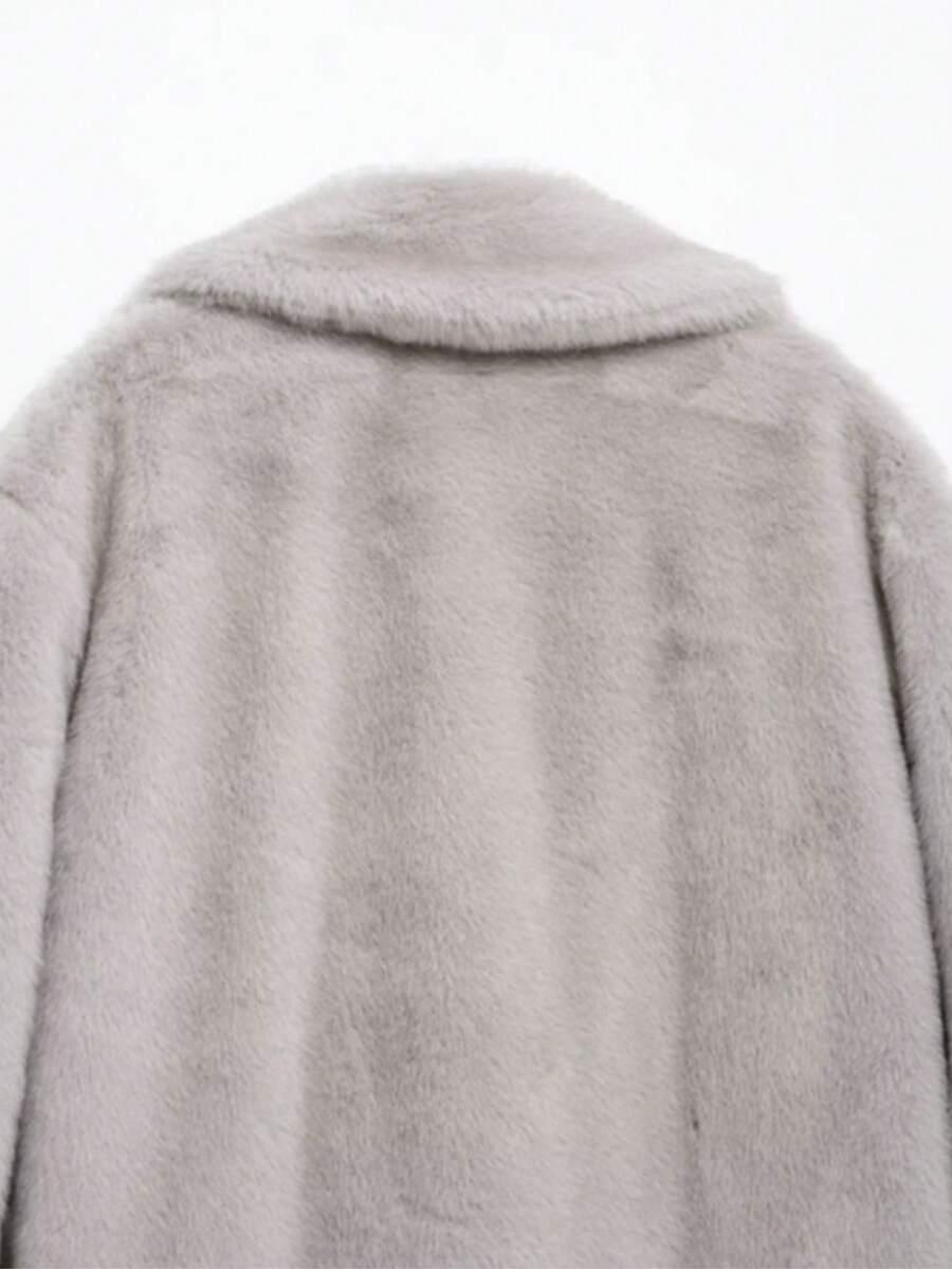 SHEIN SZARY PŁASZCZ MIŚ W01__XS