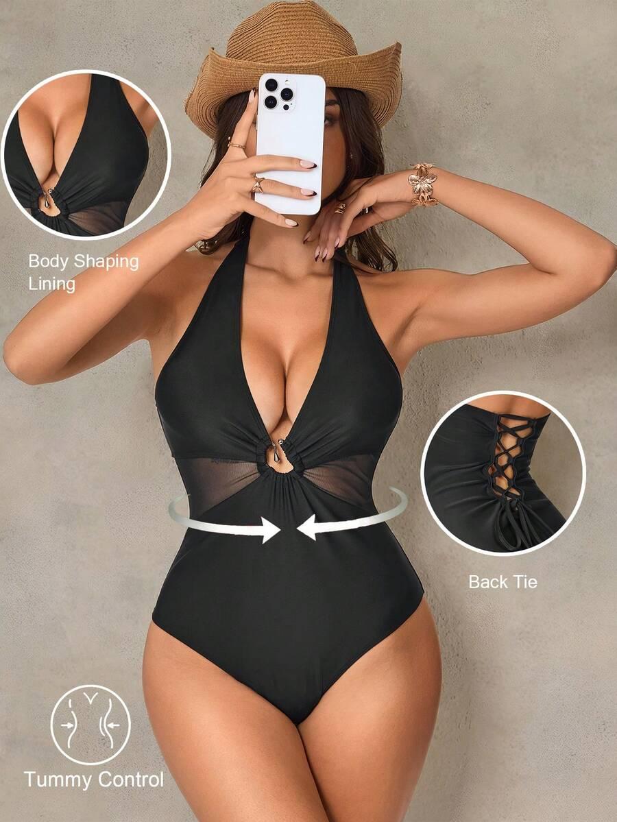 SHEIN JEDNOCZĘŚCIOWY STRÓJ KĄPIELOWY S09__XL