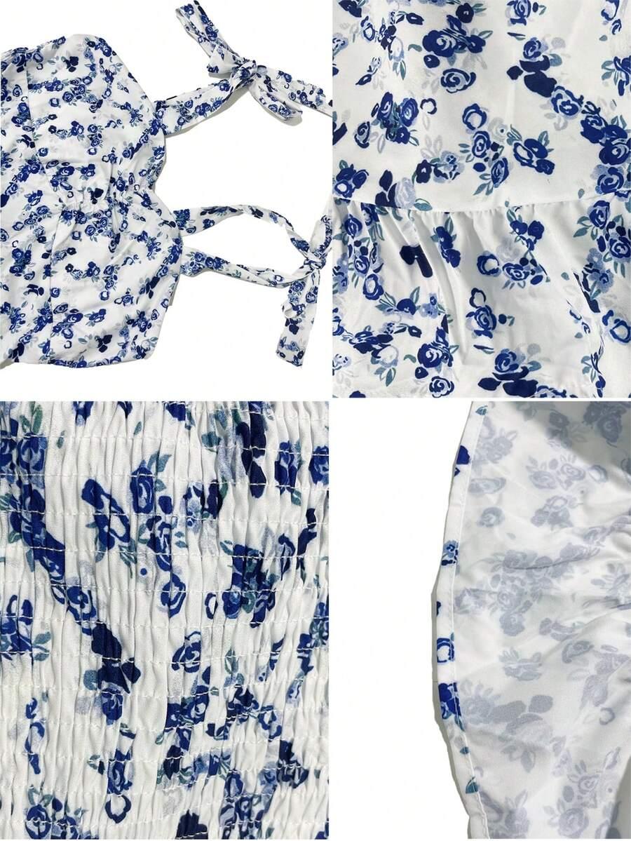 SHEIN MINI SUKIENKA NA RAMIĄCZKACH S06__XL