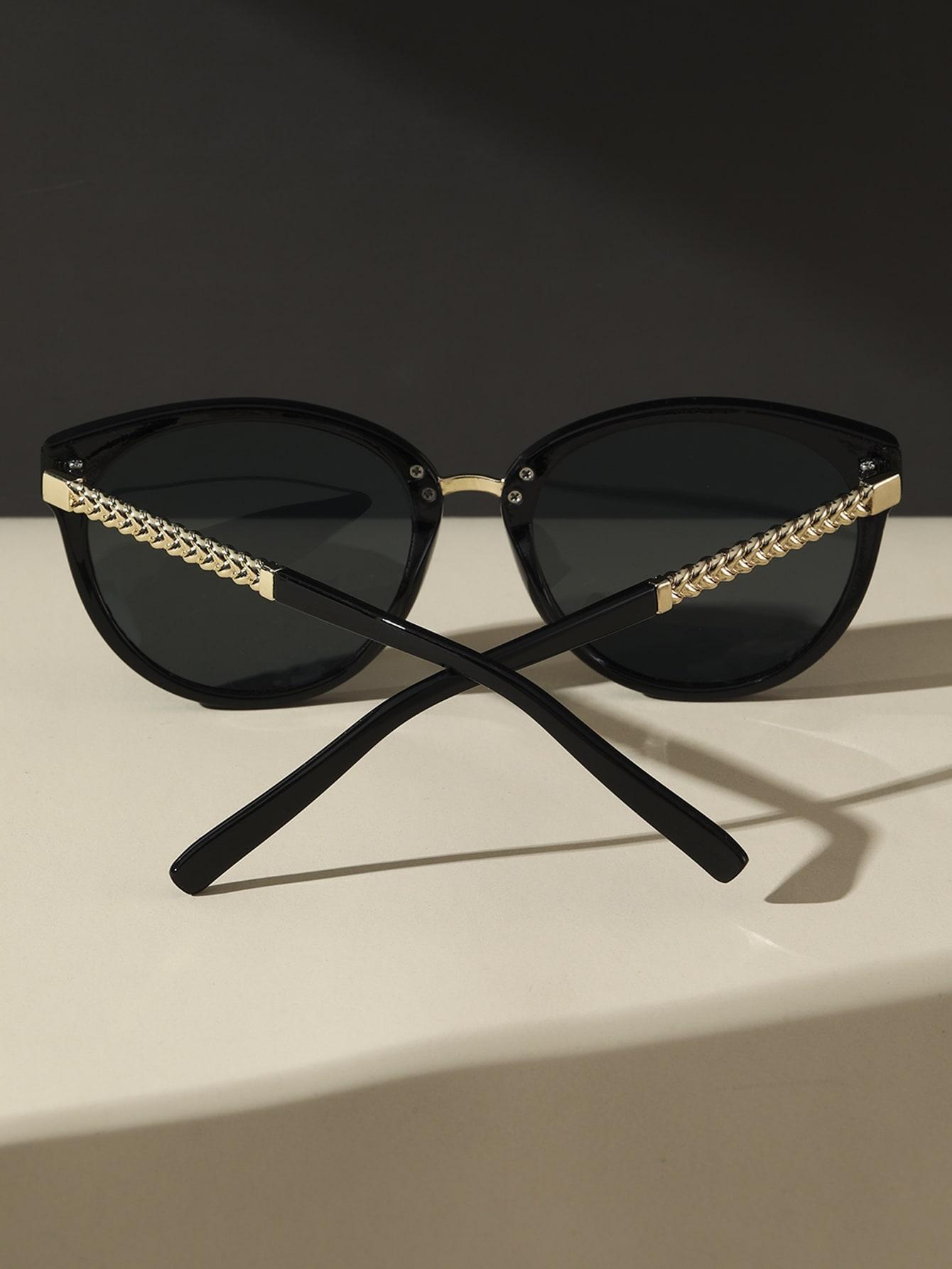 SHEIN CZARNE OKULARY PRZECIWSŁONECZNE S07