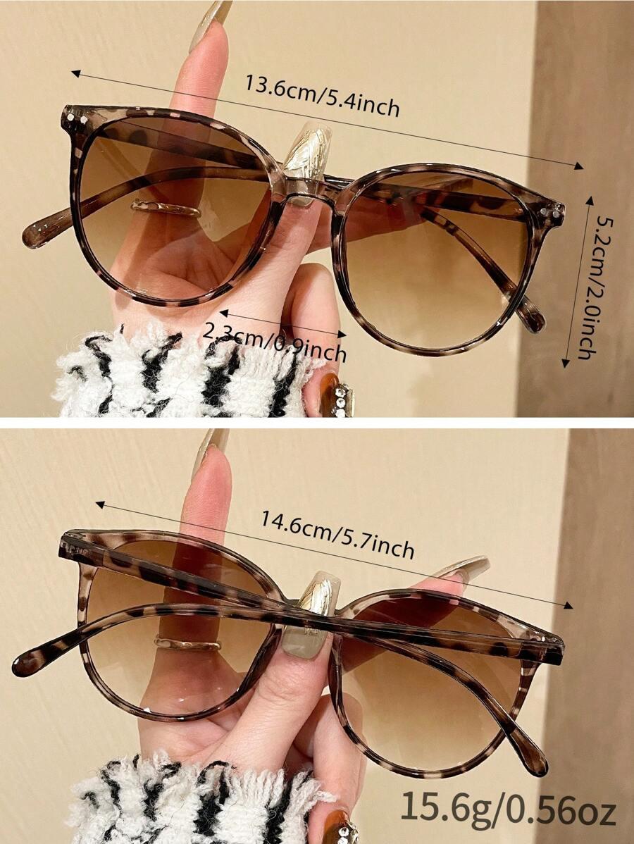 SHEIN BRĄZOWE OKULARY PRZECIWSŁONECZNE S07