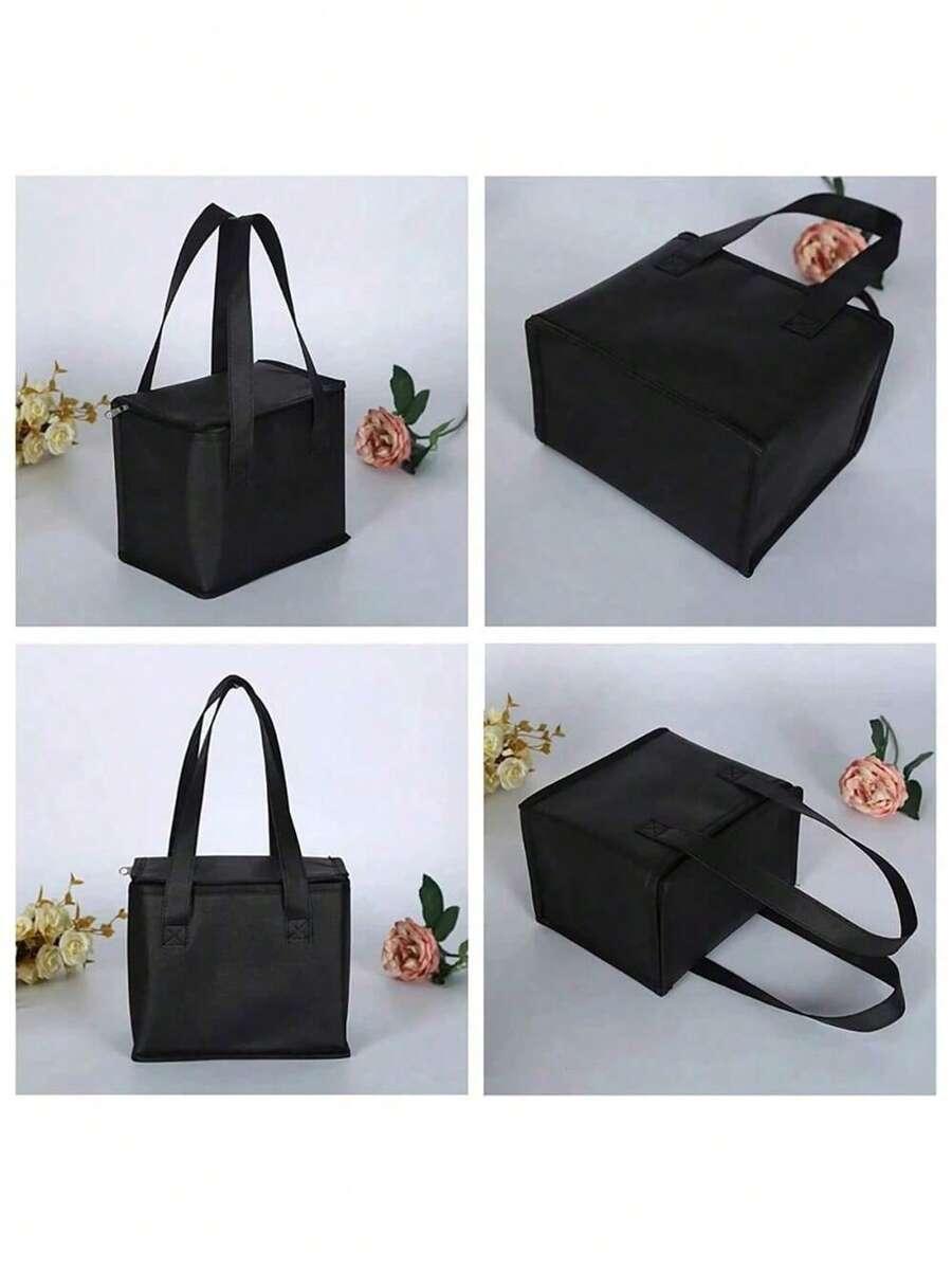 SHEIN CZARNA TORBA TERMICZNA S07__28X17X14