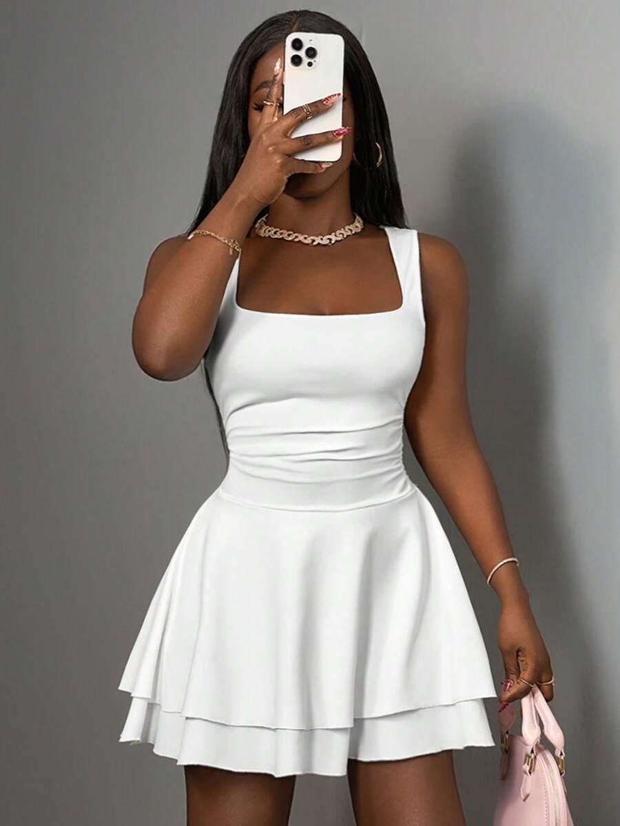 SHEIN BIAŁA MINI SUKIENKA S06__M