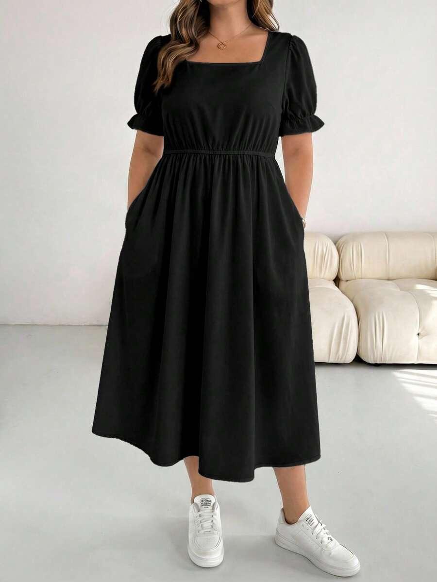 SHEIN CZARNA SUKIENKA MIDI S06__46