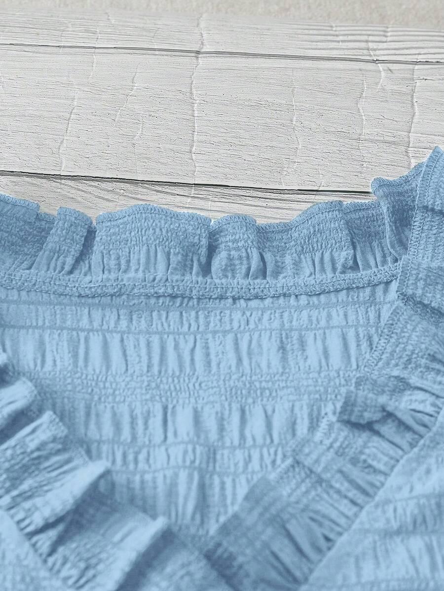 SHEIN NIEBIESKA BLUZKA KRÓTKI RĘKAW S06__50