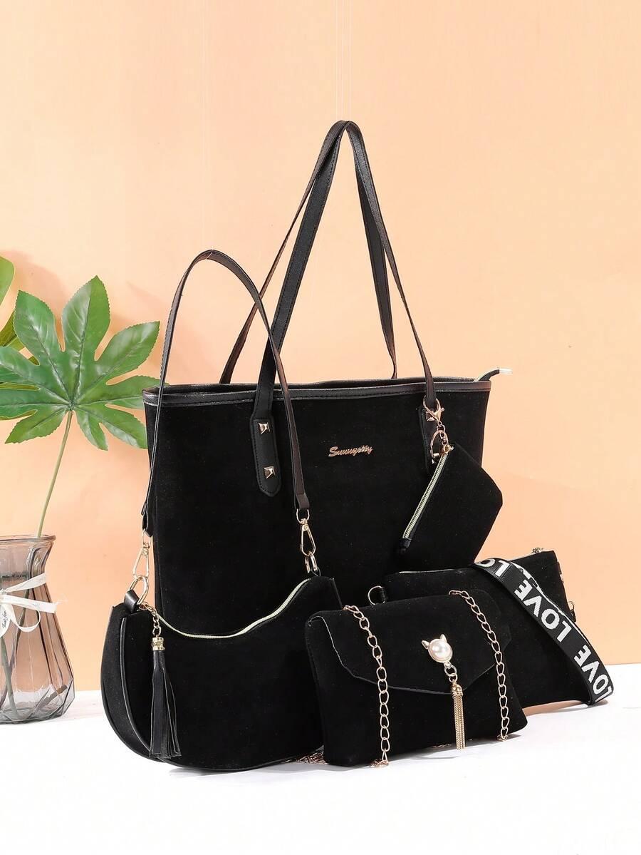SHEIN CZARNA TOREBKA 5-PACK S07__40X24