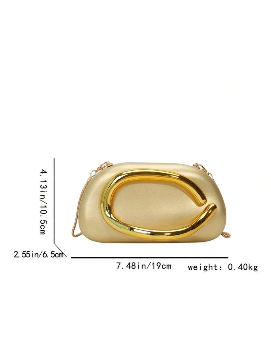 SHEIN ZŁOTA TOREBKA KOPERTÓWKA S07__6,5X10,5X19CM