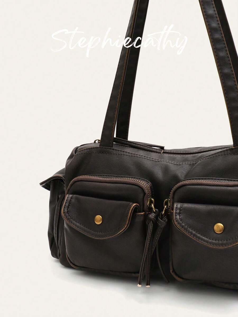 STEPHIECATHY TORBA NA RAMIĘ IMITACJA SKÓRY S07__35X18X12