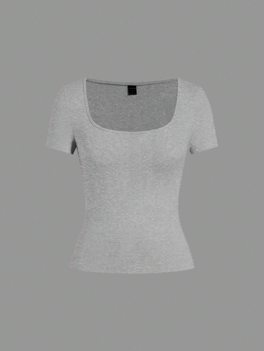 SHEIN BIAŁY TOP KRÓTKI RĘKAW S09__S