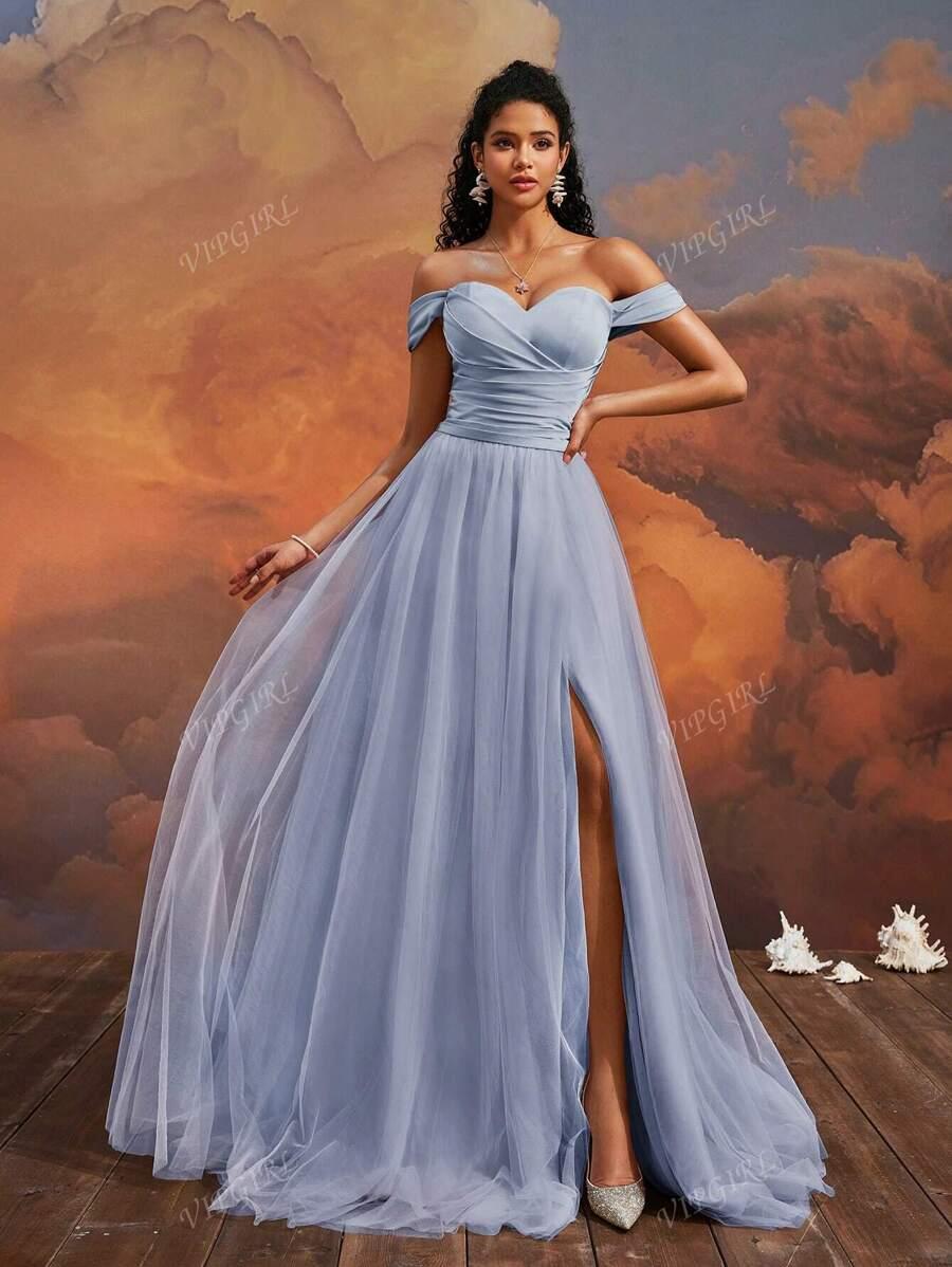 SHEIN NIEBIESKA MAXI SUKIENKA S06__S